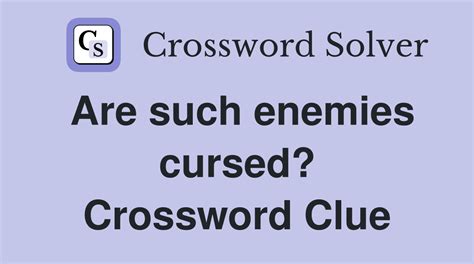 cursed crossword clue|curse crossword clue 3 letters.